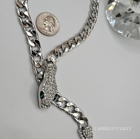 Snake style chain Cuban link stainless steel - Picture 1 of 6